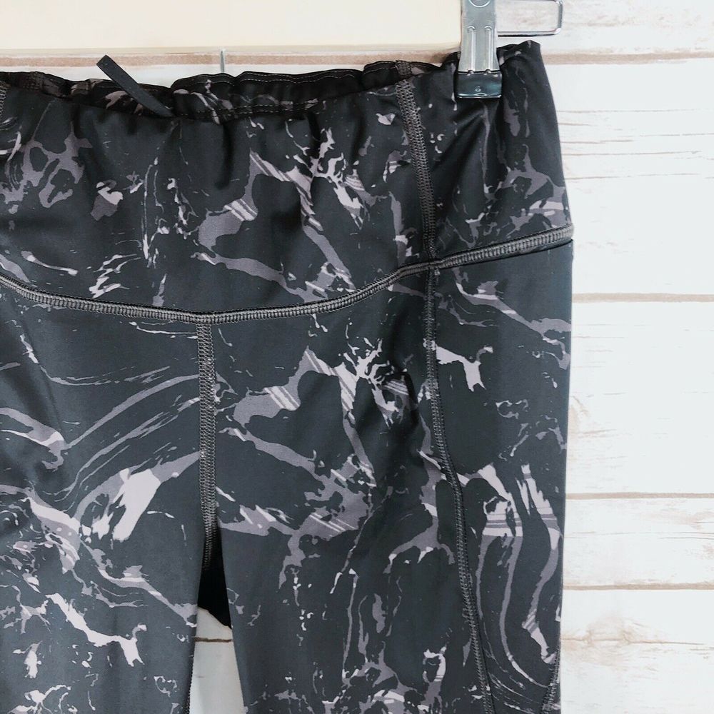 Athleta Pants Size S Athletic Print Ankle Raw Hem - Picture 4 of 9
